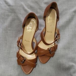Christian Louboutin Brown Leather Sandals